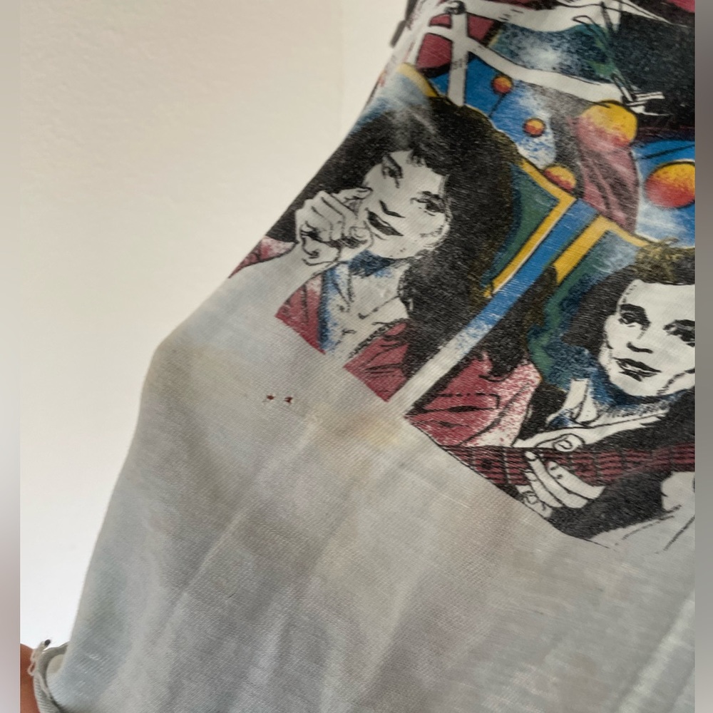 Vintage Van Halen Thrashed Raglan Shirt Authentic Original Bootleg - Picture 3 of 10